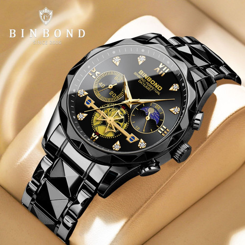 ساعت مردانه بین باند Binbond بینبند کرنوگراف با مون استار