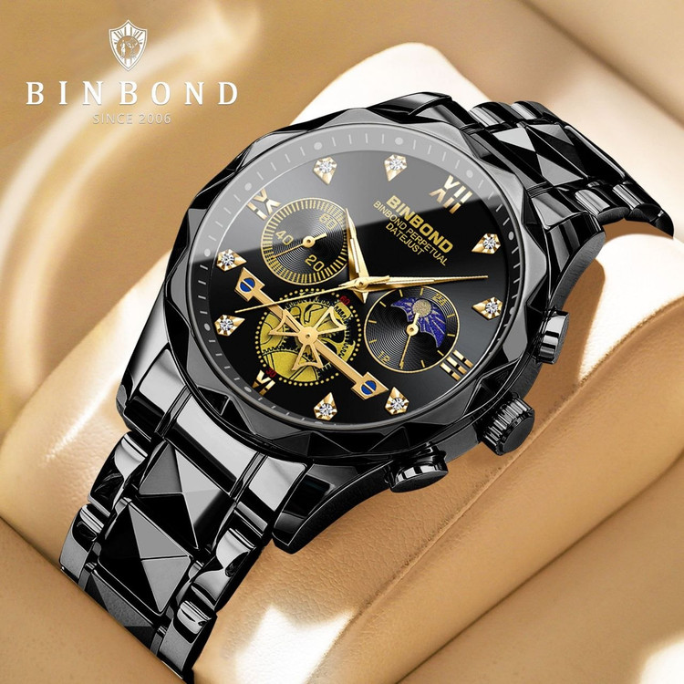 ساعت مردانه بین باند Binbond بینبند کرنوگراف با مون استار
