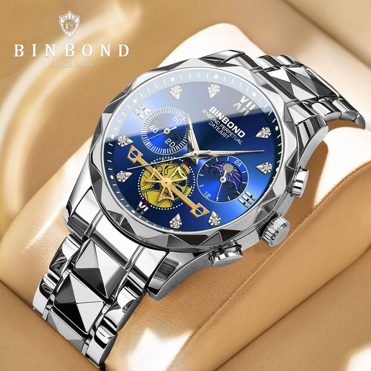 ساعت مردانه بین باند Binbond بینبند کرنوگراف با مون استار